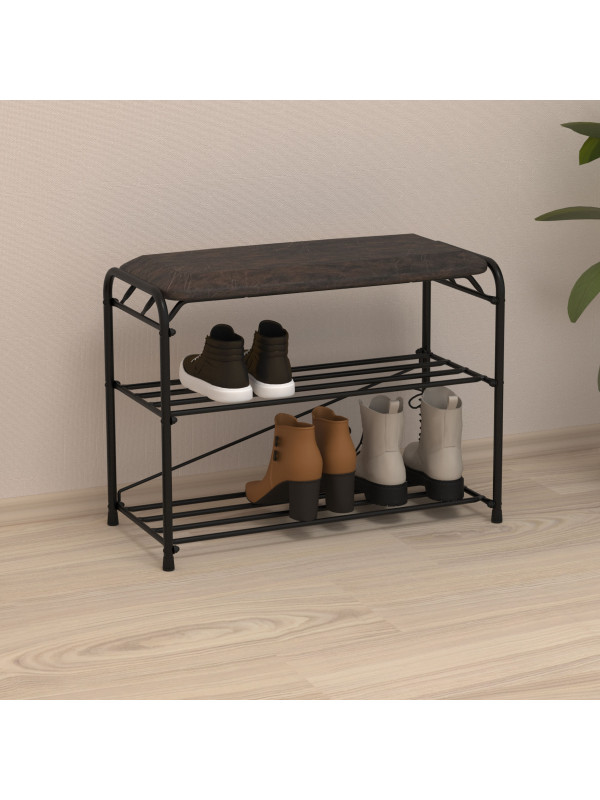 Полка для обуви ЗМИ Альфа 23 черный в интерьере