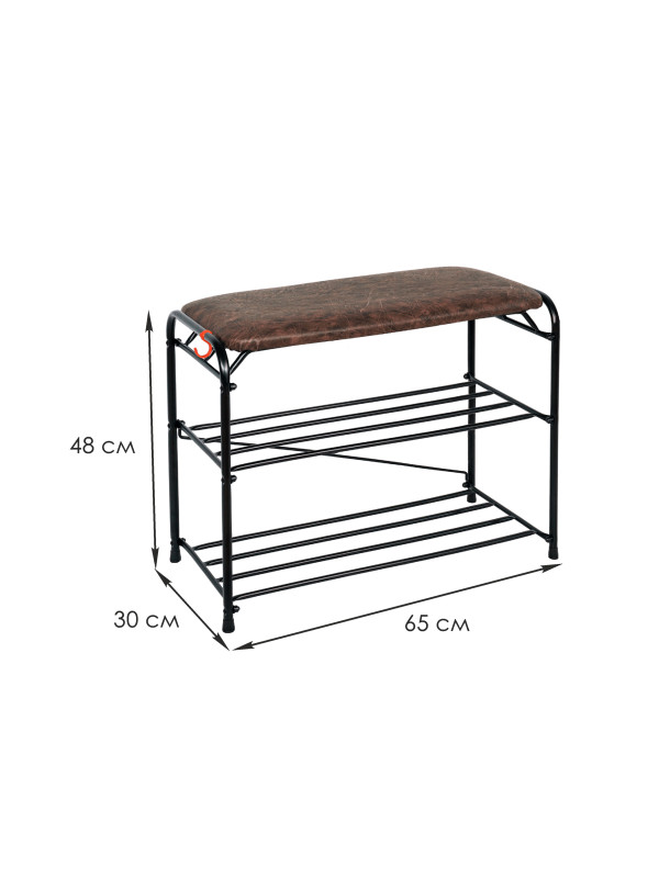 Полка для обуви ЗМИ Альфа 23 черный схема