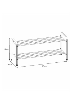 Полка для обуви ЗМИ Альфа 32 черный схема