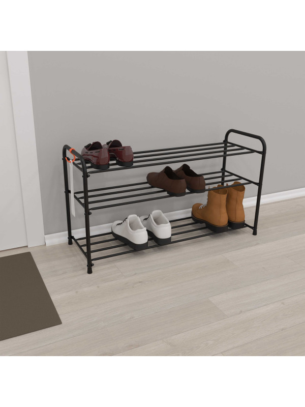 Полка для обуви ЗМИ Альфа 33 черный в интерьере