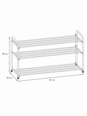 Полка для обуви ЗМИ Альфа 33 черный схема