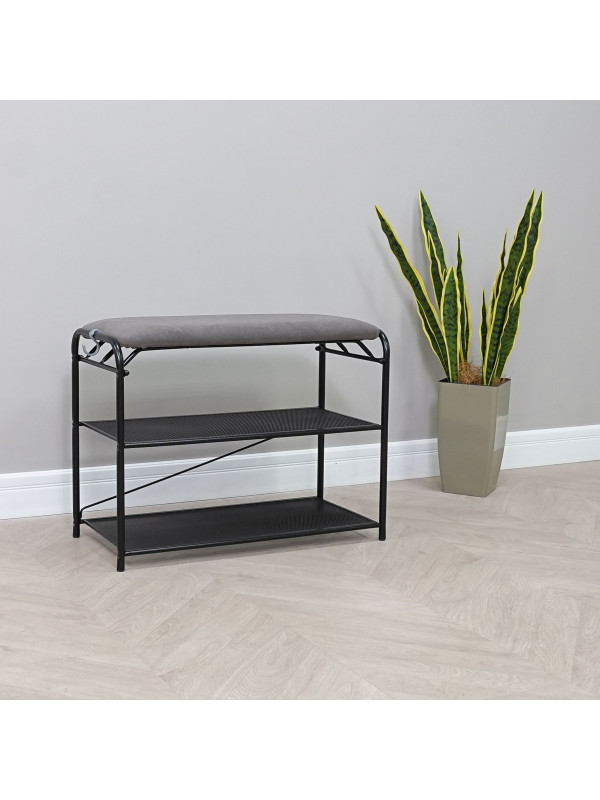 Банкетка ЗМИ Гранада 23 серый/черный в интерьере (1)