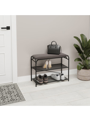 Банкетка ЗМИ Гранада 23 серый/черный в интерьере (2)