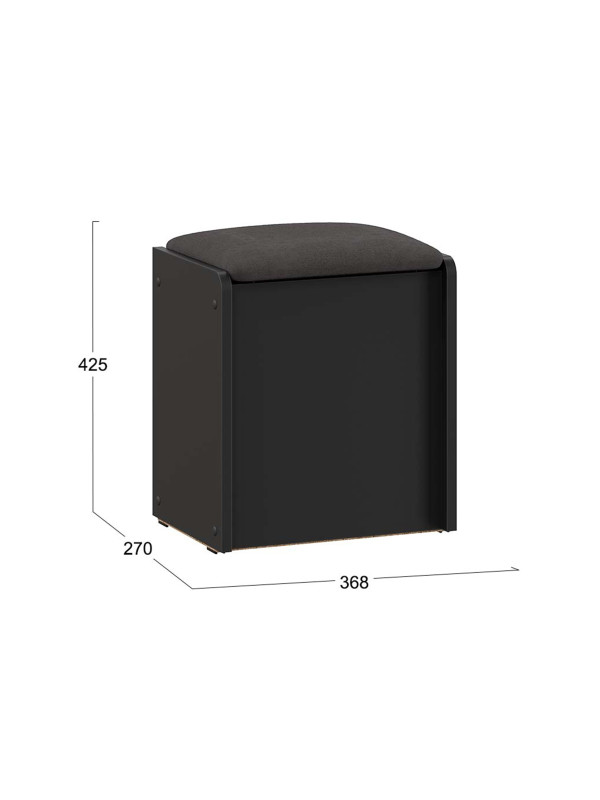 Пуф ТриЯ Бостон серый схема