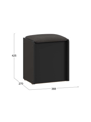 Пуф ТриЯ Бостон серый схема