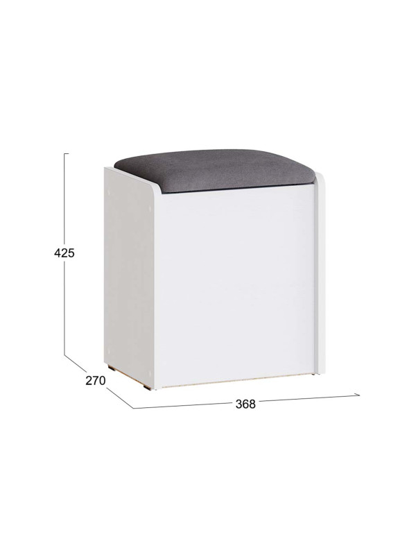 Пуф ТриЯ Бостон белый схема