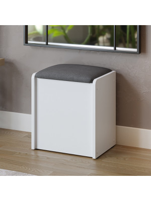 Пуф ТриЯ Бостон белый в интерьере