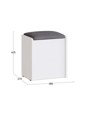 Пуф ТриЯ Бостон белый схема