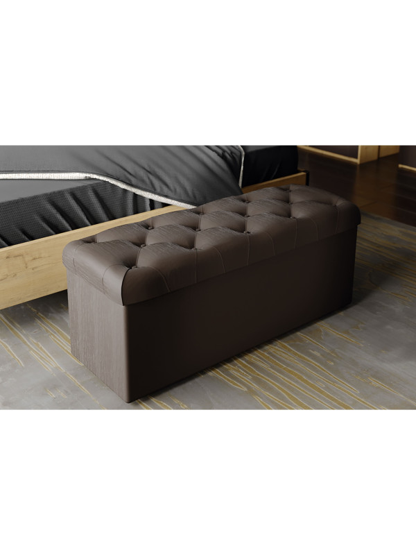 Пуф ТриЯ Тип 3 коричневый в интерье