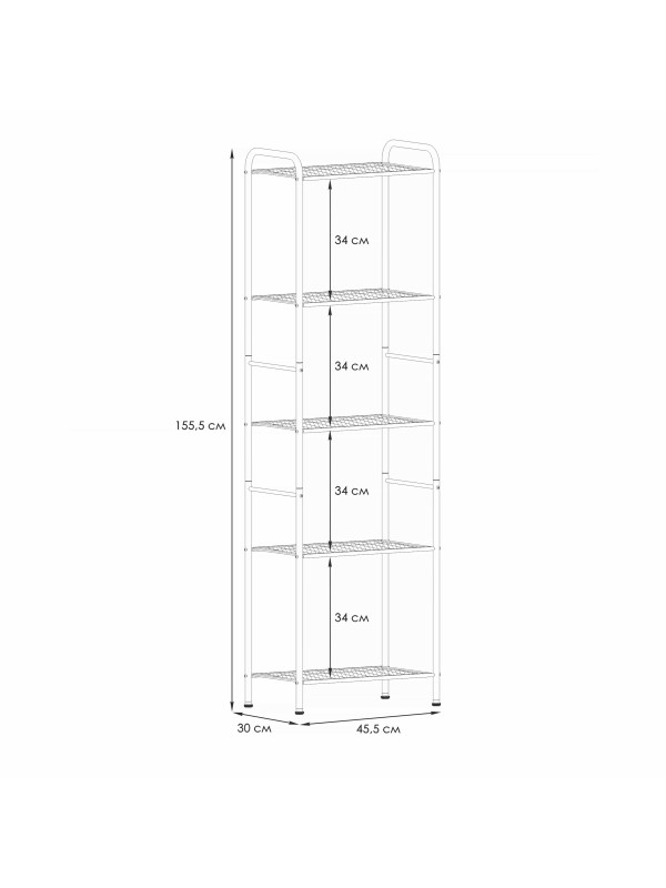 Стеллаж ЗМИ Валенсия 15 черный схема