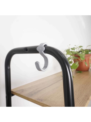 Стеллаж ЗМИ Скандинавия 24 дерево/черный вблизи