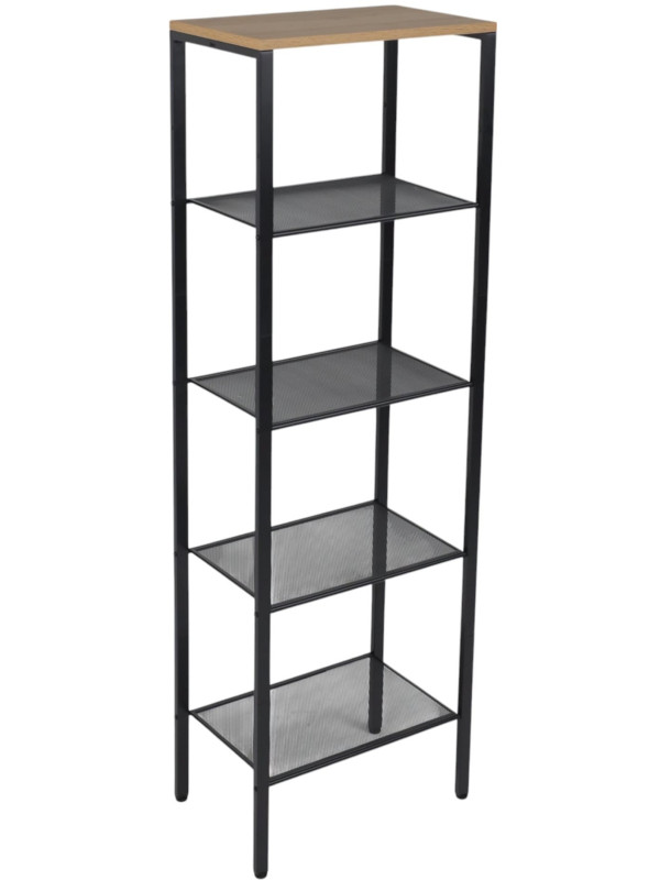 Стеллаж ЗМИ Торонто 15 дерево/черный