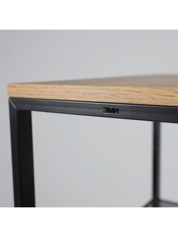 Стеллаж ЗМИ Торонто 15 дерево/черный вблизи