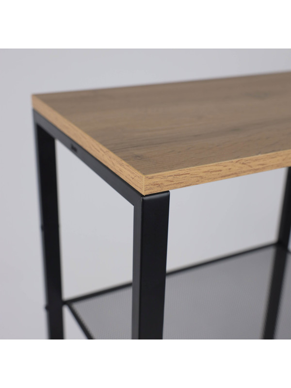 Стеллаж ЗМИ Торонто 15 дерево/черный вблизи