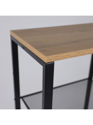 Стеллаж ЗМИ Торонто 15 дерево/черный вблизи