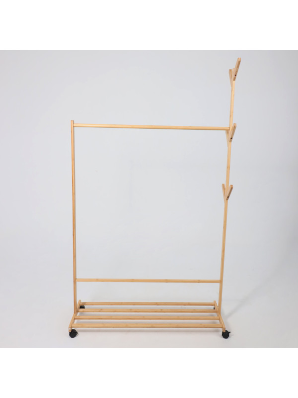 Вешалка напольная AksHome Camellia бамбук спереди