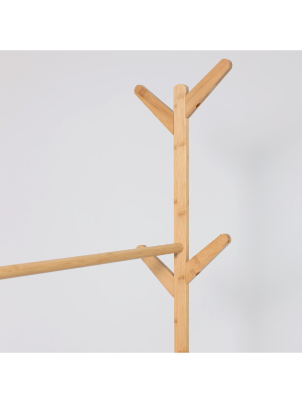 Вешалка напольная AksHome Camellia бамбук вблизи