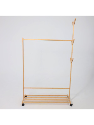 Вешалка напольная AksHome Camellia бамбук спереди