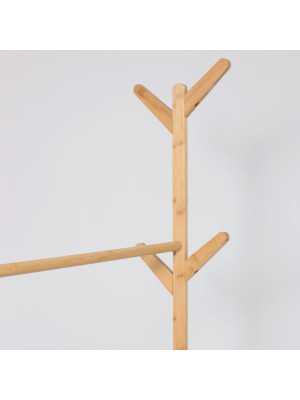 Вешалка напольная AksHome Camellia бамбук вблизи