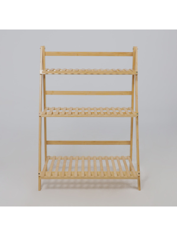 Стеллаж AksHome Iris-4 бамбук спереди