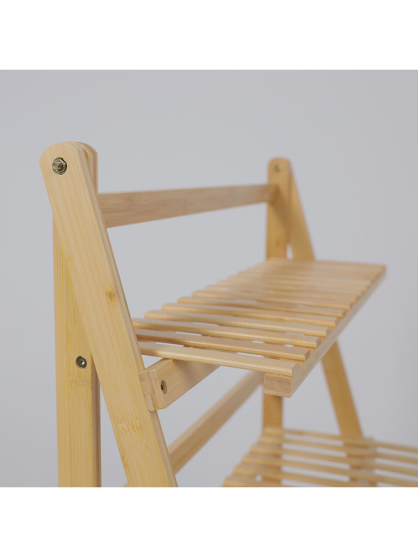 Стеллаж AksHome Iris-4 бамбук вблизи