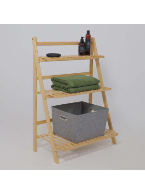 Стеллаж AksHome Iris-4 бамбук в интерьере
