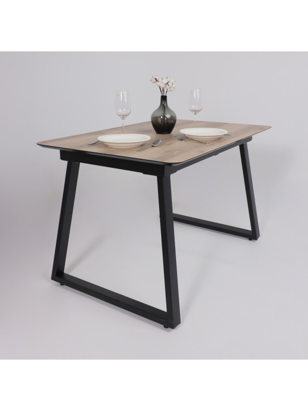 Кухонный стол Lepremo AV 1208 Дуб Делано натуральный/черный в интерьере