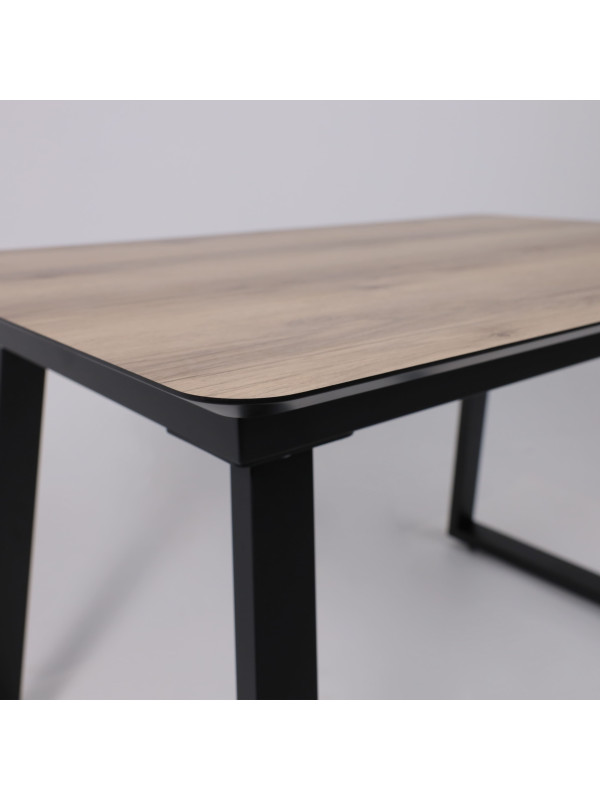 Кухонный стол Lepremo AV 1208 Дуб Делано натуральный/черный вблизи