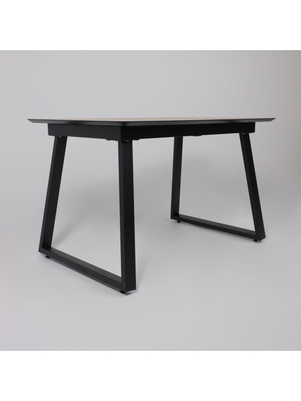 Кухонный стол Lepremo AV 1208 Дуб Делано натуральный/черный под углом (1)