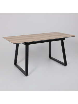 Кухонный стол Lepremo AV 1208 Дуб Делано натуральный/черный раздвижная конструкция (1)