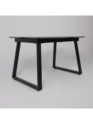 Кухонный стол Lepremo AV 1208 Дуб Делано натуральный/черный под углом (1)