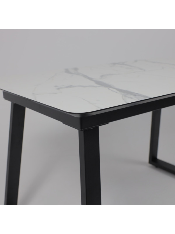 Кухонный стол Lepremo AV 1208 Мрамор белый/черный вблизи