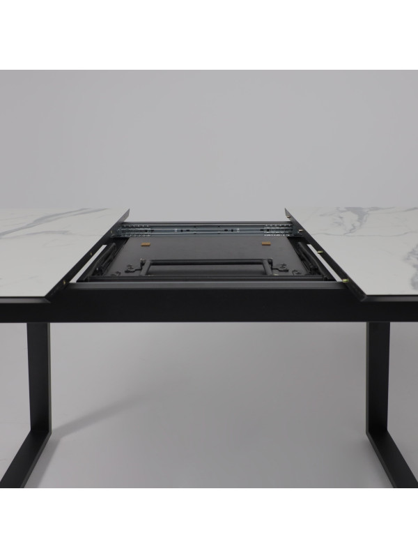 Кухонный стол Lepremo AV 1208 Мрамор белый/черный раздвижная конструкция
