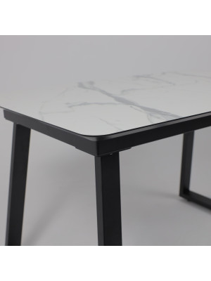Кухонный стол Lepremo AV 1208 Мрамор белый/черный вблизи