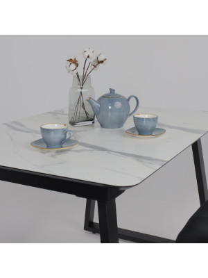 Кухонный стол Lepremo AV 1208 Мрамор белый/черный в интерьере