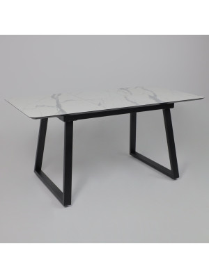 Кухонный стол Lepremo AV 1208 Мрамор белый/черный раздвижная конструкция (1)