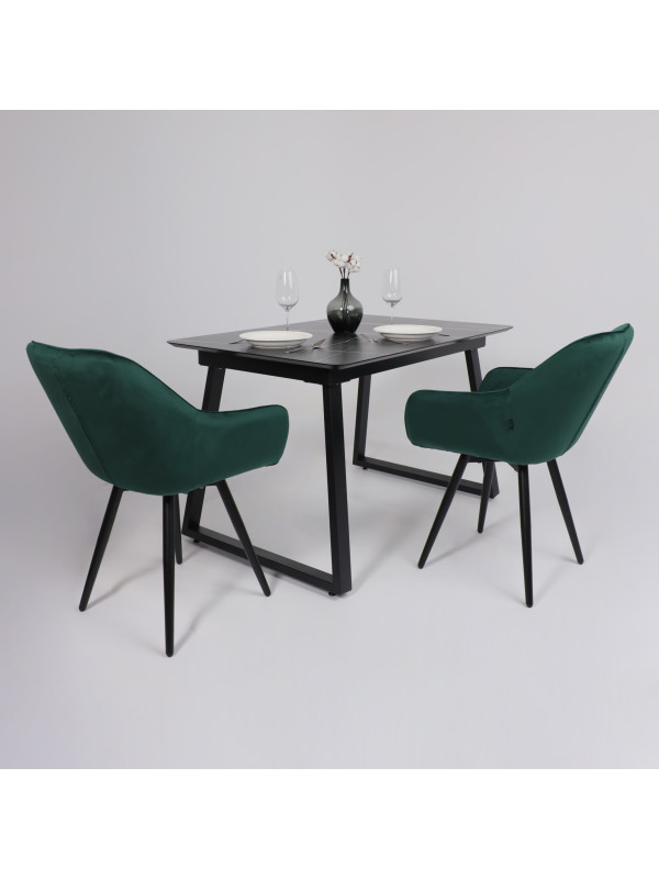 Кухонный стол Lepremo AV 1208 Черный тунис/черный в интерьере (1)