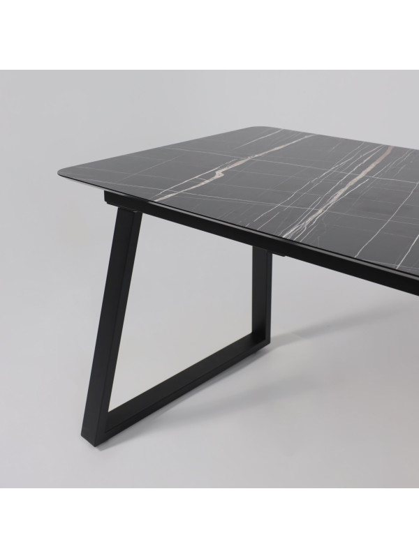 Кухонный стол Lepremo AV 1208 Черный тунис/черный под углом