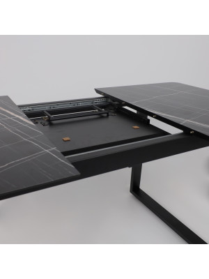 Кухонный стол Lepremo AV 1208 Черный тунис/черный раздвижной механизм