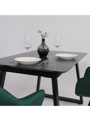 Кухонный стол Lepremo AV 1208 Черный тунис/черный в интерьере