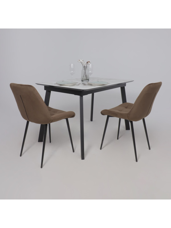 Кухонный стол Lepremo AV 1209 Виктори натуральный/черный в интерьере (1)