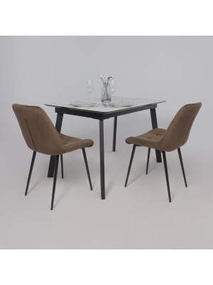 Кухонный стол Lepremo AV 1209 Виктори натуральный/черный в интерьере (1)