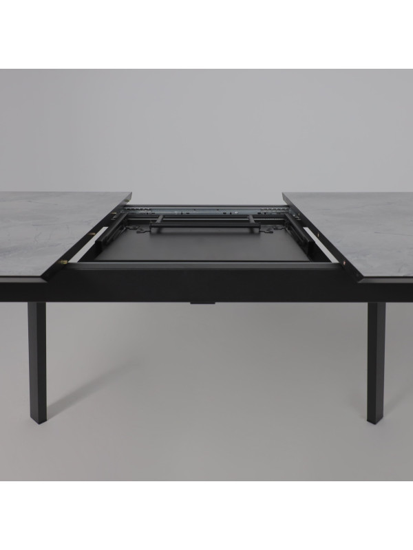 Кухонный стол Lepremo AV 1209 мрамор марквина синий/черный раздвижной механизм