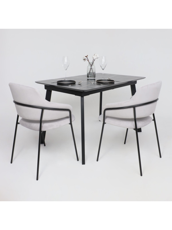 Кухонный стол Lepremo AV 1209 черный тунис /черный в интерьере