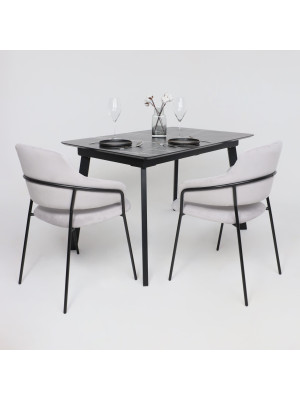 Кухонный стол Lepremo AV 1209 черный тунис /черный в интерьере