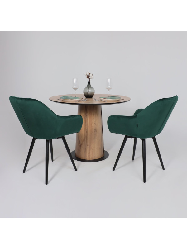 Кухонный стол Lepremo AV 1317 Дуб Вотан/черный в интерьере