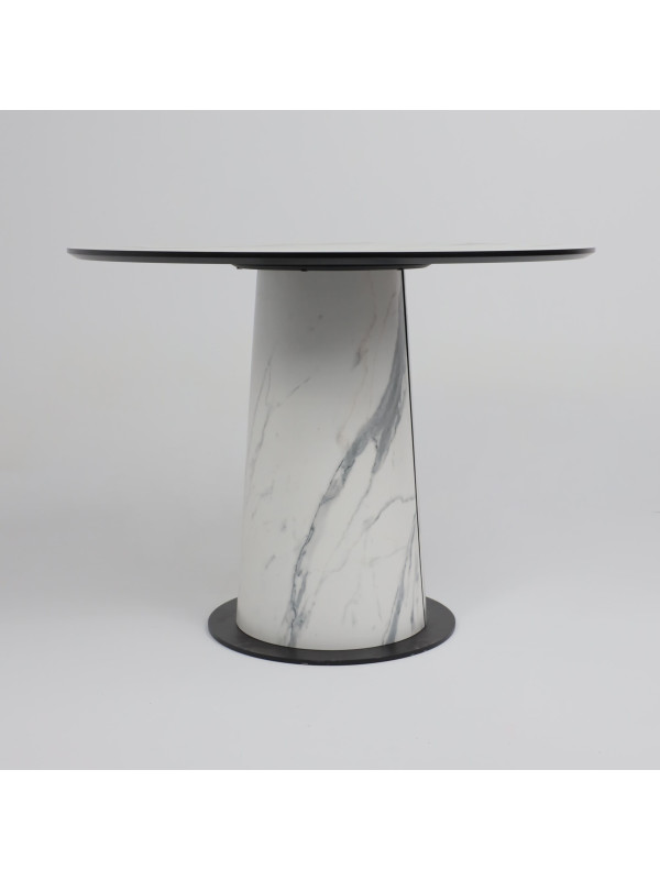 Кухонный стол Lepremo AV 1317 мрамор белый/черный спереди