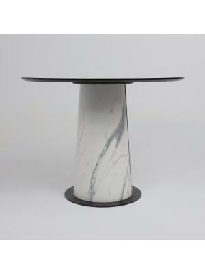 Кухонный стол Lepremo AV 1317 мрамор белый/черный спереди