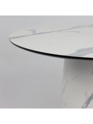 Кухонный стол Lepremo AV 1317 мрамор белый/черный вблизи