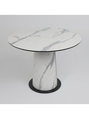 Кухонный стол Lepremo AV 1317 мрамор белый/черный сверху